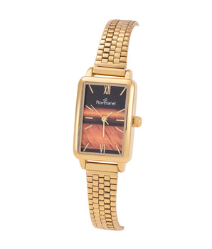 GOLD AMBER ELEGANCE ANALOG WATCH