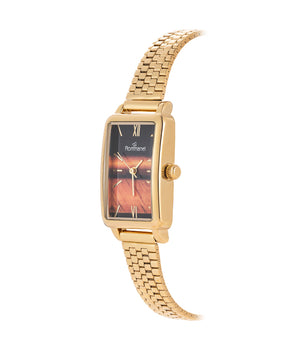 GOLD AMBER ELEGANCE ANALOG WATCH