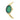 GOLD EMERALD FACE ANALOG WATCH