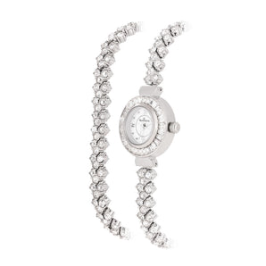 SILVER SOCIAL ANALOG WATCH WITH CRYSTALS