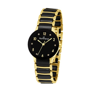 GOLD NOIR SOCIAL ANALOG WATCH