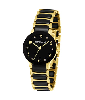 GOLD NOIR SOCIAL ANALOG WATCH