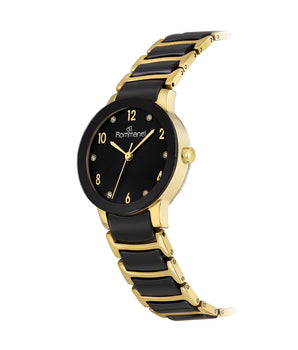 GOLD NOIR SOCIAL ANALOG WATCH