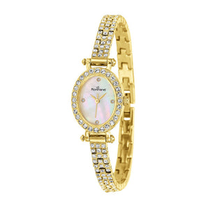 GOLD BEDAZZLED ANALOG WATCH