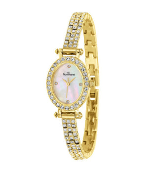 GOLD BEDAZZLED ANALOG WATCH