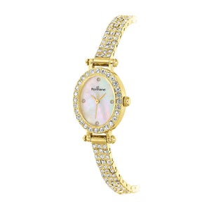 GOLD BEDAZZLED ANALOG WATCH