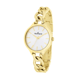 GOLD MODERN METALLIC ANALOG WATCH