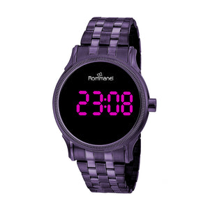 PURPLE PULSE LED DIGITAL WATCH