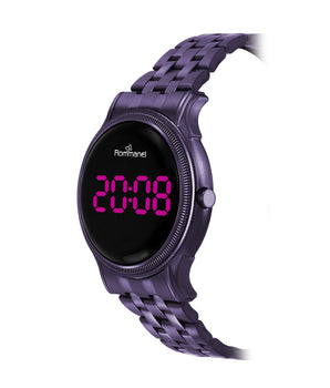 PURPLE PULSE LED DIGITAL WATCH