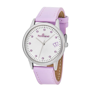 SILVER AND LILAC ROMMANEL LOVER ANALOG WATCH