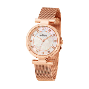 ROSE GOLD PEARL ANALOG WATCH