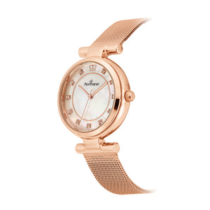 ROSE GOLD PEARL ANALOG WATCH