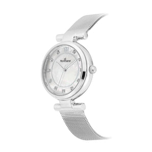 SILVER PEARL ANALOG WATCH