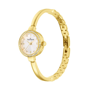 GOLD LIORA CUFF SOCIAL ANALOG WATCH