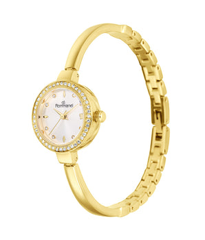 GOLD LIORA CUFF SOCIAL ANALOG WATCH