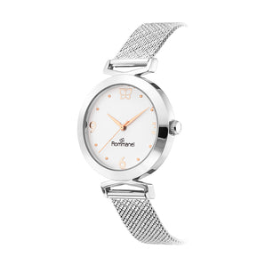 SILVER FLUTTER ANALOG WATCH