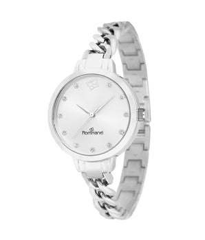 SILVER CHAINED ANALOG WATCH