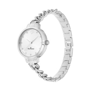 SILVER CHAINED ANALOG WATCH