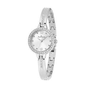 SILVER LIORA CUFF SOCIAL ANALOG WATCH