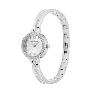 SILVER LIORA CUFF SOCIAL ANALOG WATCH