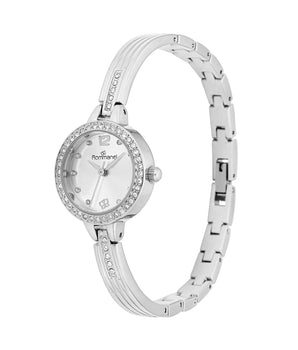 SILVER LIORA CUFF SOCIAL ANALOG WATCH