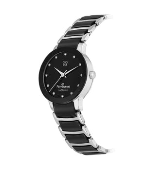 SILVER NOIR SOCIAL ANALOG WATCH