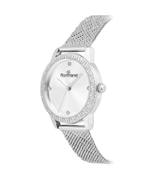SILVER-TONE ANALOG DRESS WATCH