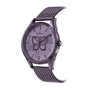 PURPLE ROMMANEL BUTTERFLY ANALOG WATCH