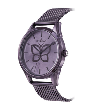 PURPLE ROMMANEL BUTTERFLY ANALOG WATCH