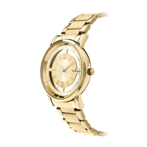 GOLD TRANSPARENT TIME ANALOG WATCH