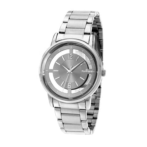 SILVER TRANSPARENT TIME ANALOG WATCH