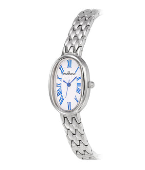 SILVER OVAL ANALOG WATCH