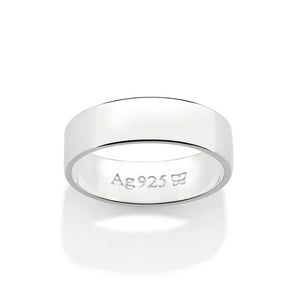SILVER 925 THICK WEDDING BAND