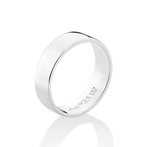 SILVER 925 THICK WEDDING BAND