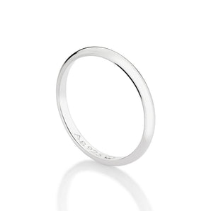 SILVER 925 ROUNDED THIN WEDDING BAND
