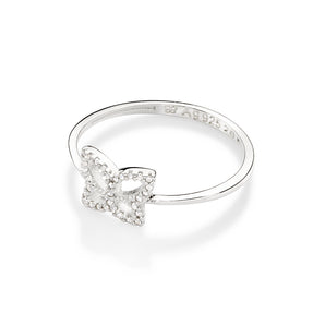 SILVER 925 BUTTERFLY SKINNY RING