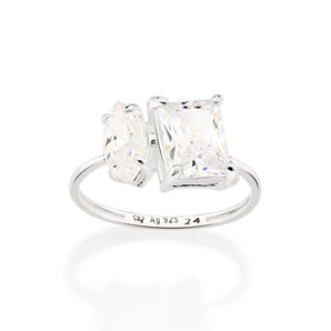 SILVER 925 ME AND YOU RING