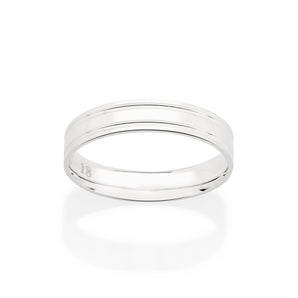 SILVER 925 DOUBLE SHINE WEDDING BAND
