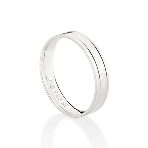 SILVER 925 DOUBLE SHINE WEDDING BAND