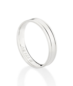 SILVER 925 DOUBLE SHINE WEDDING BAND