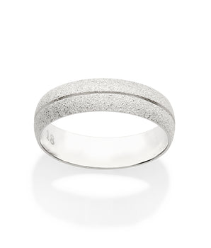 SILVER 925 ROUGH THICK WEDDING BAND