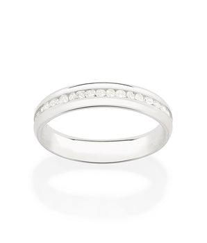 SILVER 925 STUDDED WEDDING BAND