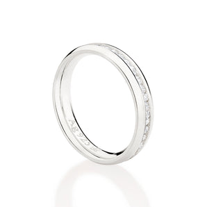 SILVER 925 STUDDED WEDDING BAND