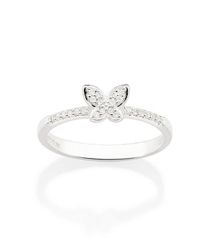 SILVER 925 MINI BUTTERFLY RING