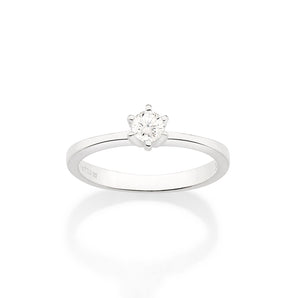SILVER 925 SIMPLE ENGAGEMENT RING