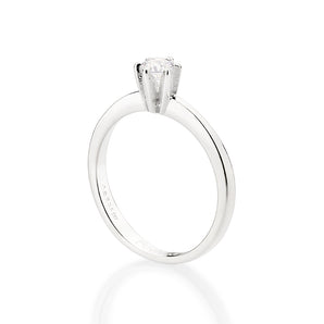 SILVER 925 SIMPLE ENGAGEMENT RING