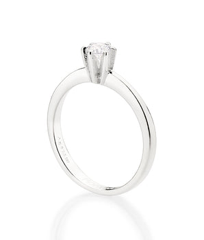 SILVER 925 SIMPLE ENGAGEMENT RING