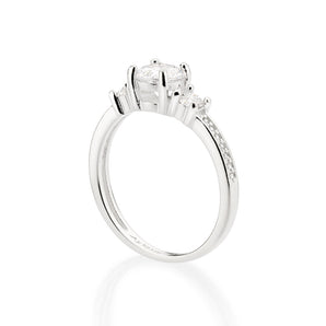 SILVER 925 TRIPLE ENGAGEMENT RING