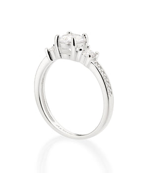 SILVER 925 TRIPLE ENGAGEMENT RING