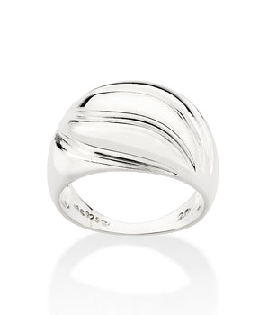 SILVER 925 WAVED MAXI RING